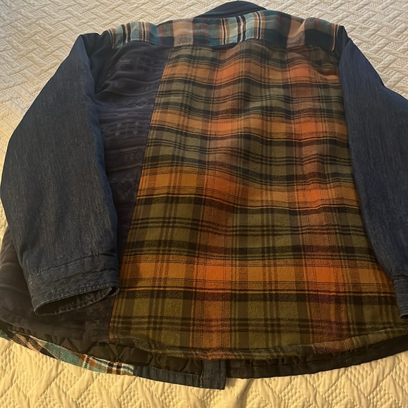 Men’s Sun Stone quilted patchwork Jean jacket Size XL - Picture 4 of 5